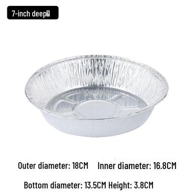 7-Inch Round Deep Disposable Aluminum Foil Air Fryer Liners