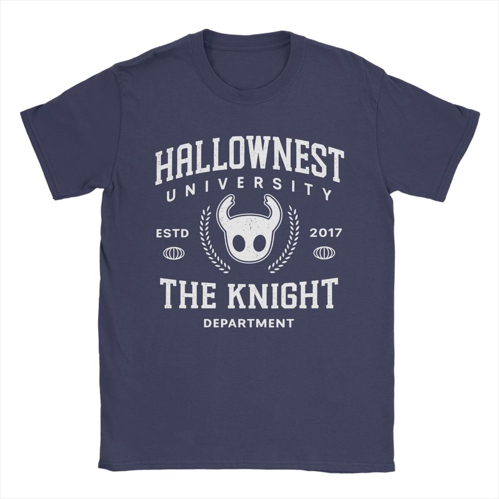 Hallownest University Hollow Knight Silksong T-Shirts Herren Baumwolle Vintage T-Shirt Rundhals T-Shirts Kurzarm Tops Geschenk