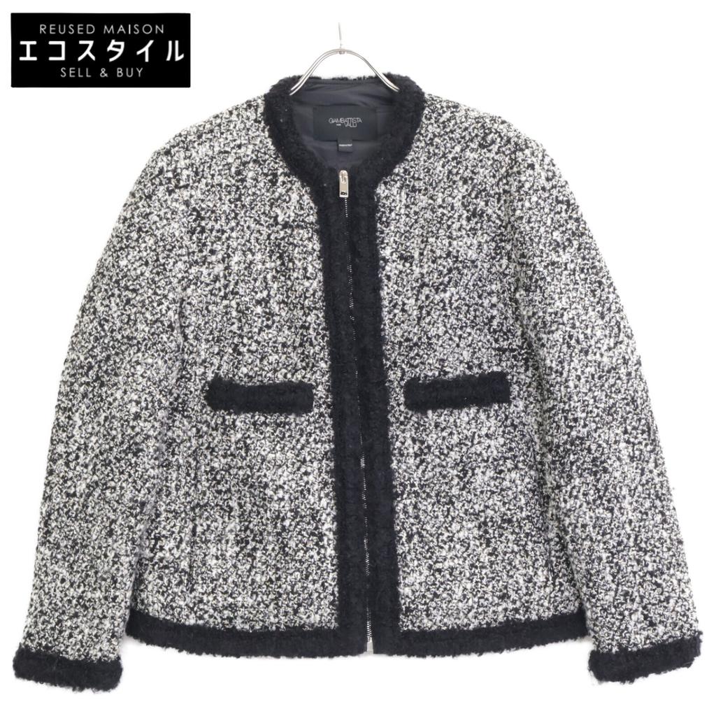 Giambattista Valli 20FWPVCA8006-17BOU Black All-Over Print Padded Jacket Jacket 38 blackUsed