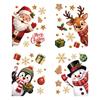 Christmas Decorations Static Cling Stickers Santa Snowman Wall Decals