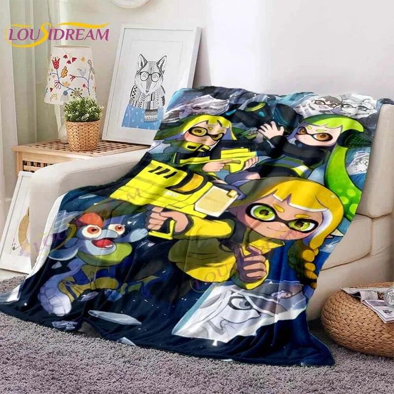 3D Cute Shooting Game Flannel Blanket Throw Blanket for Living Room Bedroom Bed Sofa Picnic Cover Blanket Kids Room Home Decor
