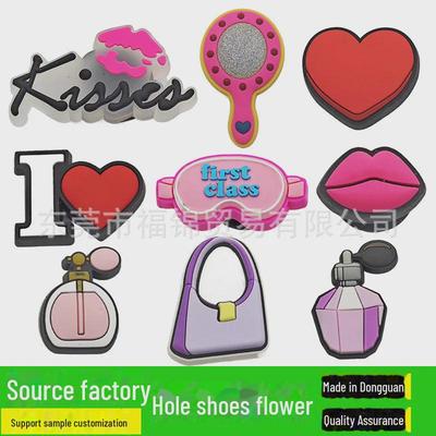 PVC-Schuhschnalle mit Blumendekor für selbstgemachte Lochschuhe und Gartenschuhe, Parfümbeutel.