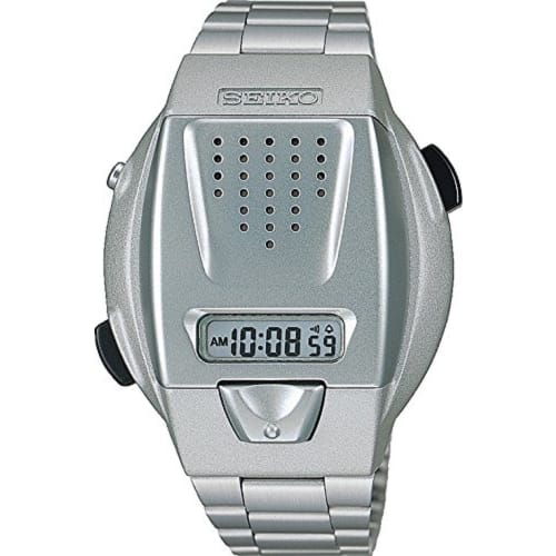 

Seiko Watch SBJS001 Voice Digital Quartz Watch with Hardlex Movement, Silver