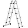 Telescopic aluminum folding ladder 12 steps 08518538 m