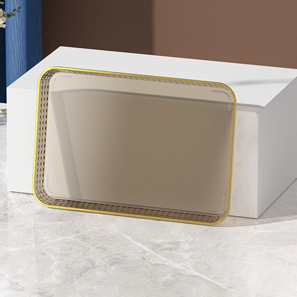 Transparent Tray Light Luxury Tray Rectangular Fruit Snack Plates Minimalist Bread Tray  Household