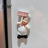 Resin Fridge Magnet Cartoon Fat Chef Magnet, Hand-painted 3D Refrigerator Picture Photo Holder for Home Office Kitchen Decoration Accessory