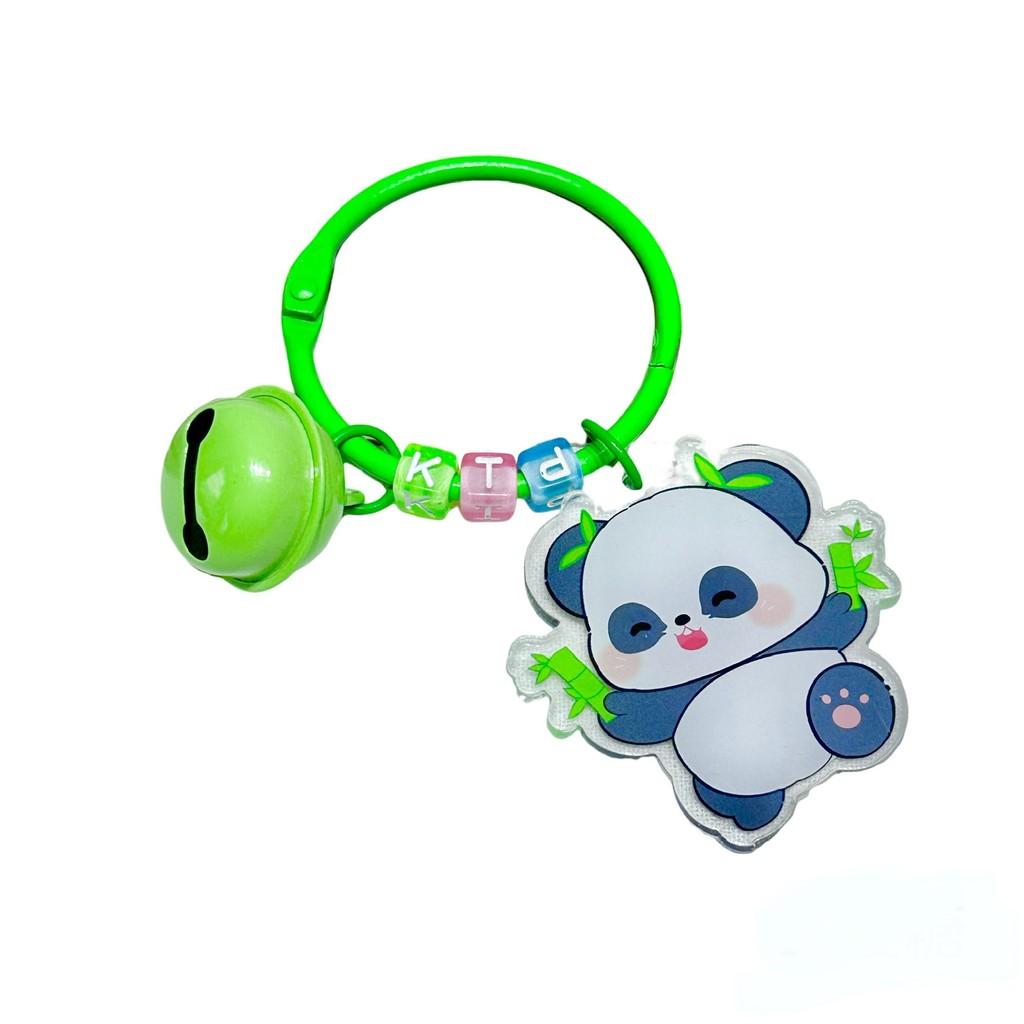 Cute Panda Acrylic Keychain With Bamboo Design Stylish Accessories For Bags And Keys