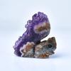 Handgeschnitzte Amethyst Eichhörnchen Figur - Lila Rohstein Ornament für Heim- oder Bürodekoration