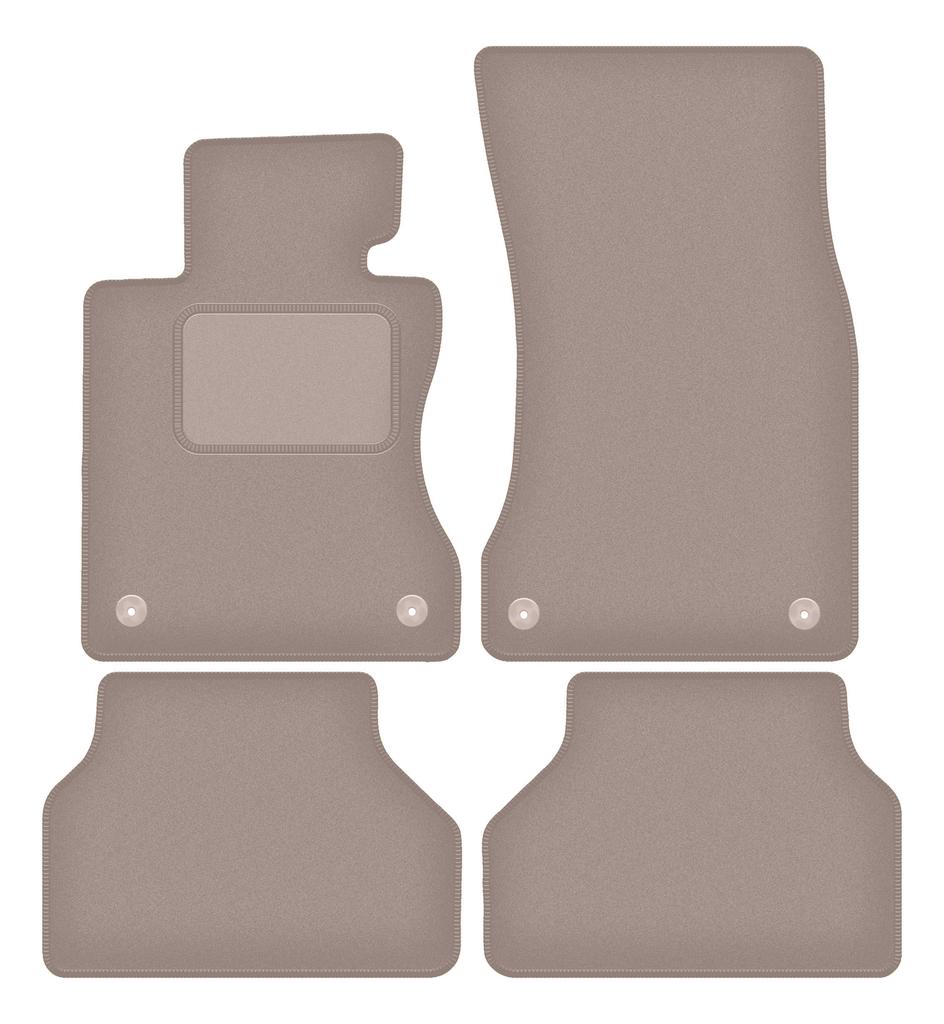 Beige Velour Floor Mats For: BMW 5 E60 RZEPY Sedan (2003-2010)