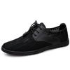 Italian Brand Breathable Mesh Casual Shoes Hollowed Out Lightweight Men's Work Shoes Trendy New Men's Business Shoes Versatile