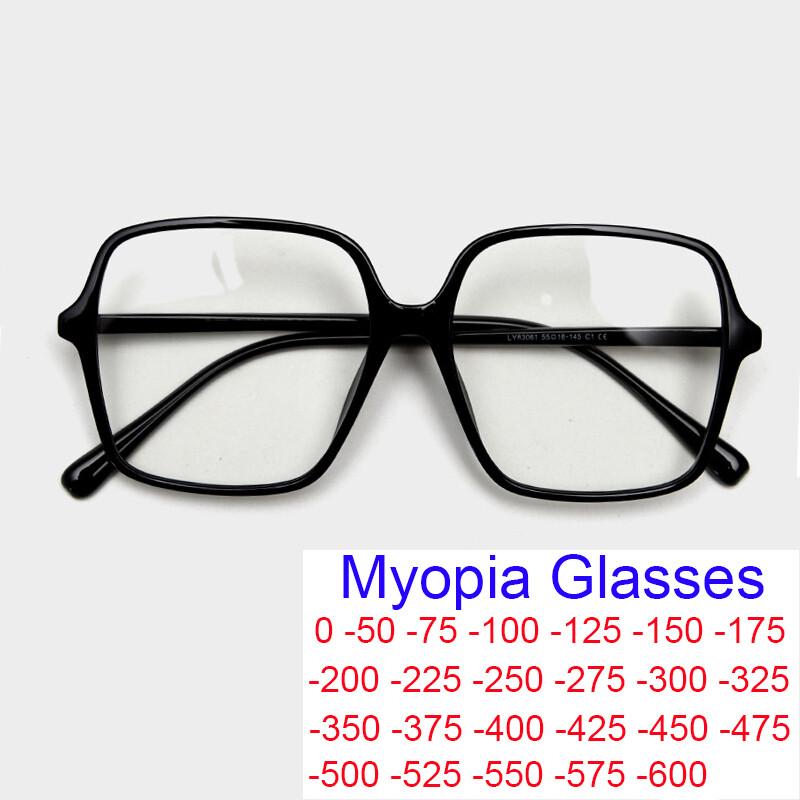New Large Frame Myopia Glasses Anti Blue Light Ultra Light TR90 Computer Goggles Fashion Eyewear
