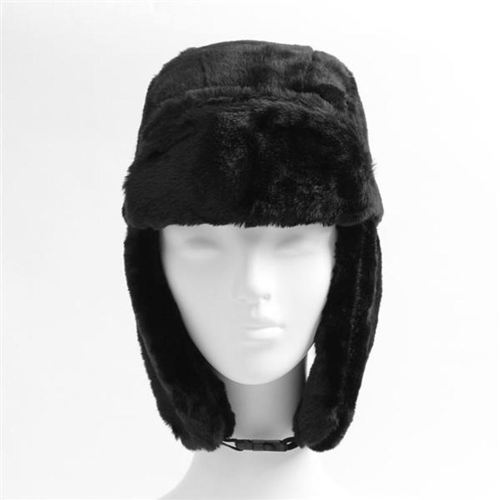 Rich Earflap Chestnut Hat (Black) / Winter Hat