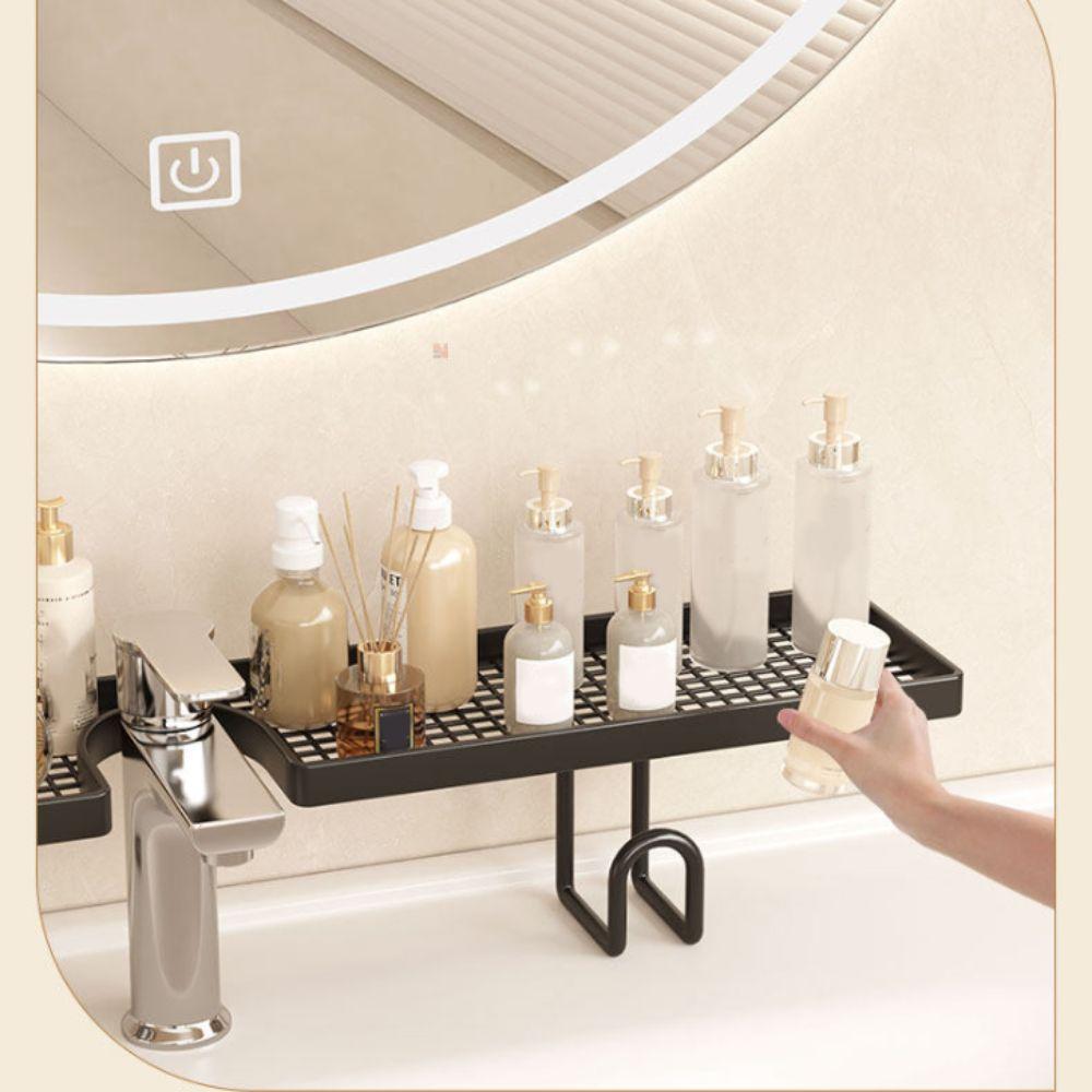 No-Drill Bathroom Storage Rack Rustproof Sink Drying Rack Fashion Faucet Sink Shelf Shower