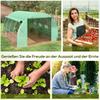 Polytunnel Greenhouse Walk-in Grow House Tent with Roll-up Sidewalls, Zipped Door and 8 Windows, 4x3x2m Green