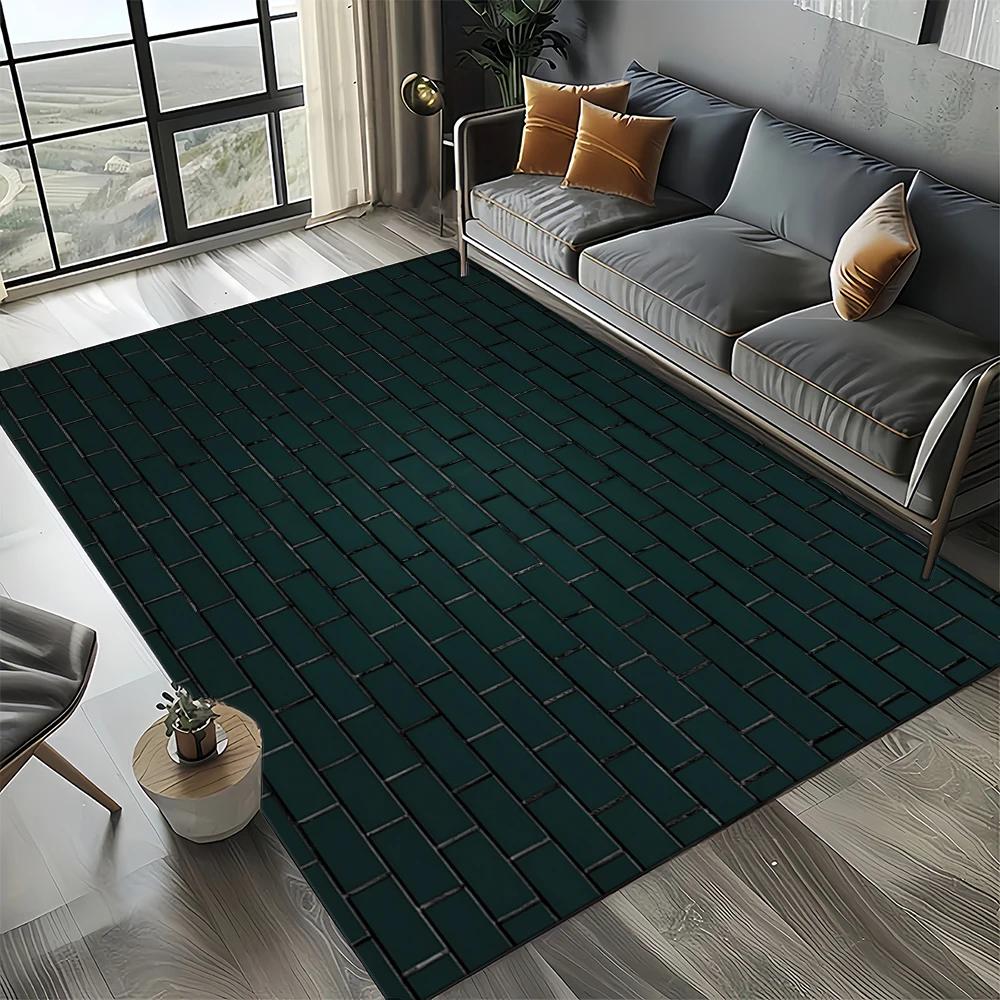 27 Style New Brick Stone Building Wall Originality Rug Carpet for Living Room Bedroom Home Decor,kids Non-slip for Sofa Doormat