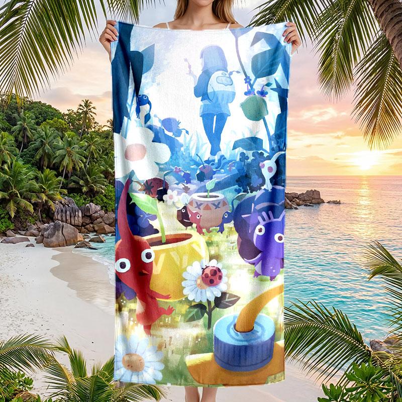 Large Beach Towel Quick Dry Absorbent Towel For Beach IndoorPikmin
