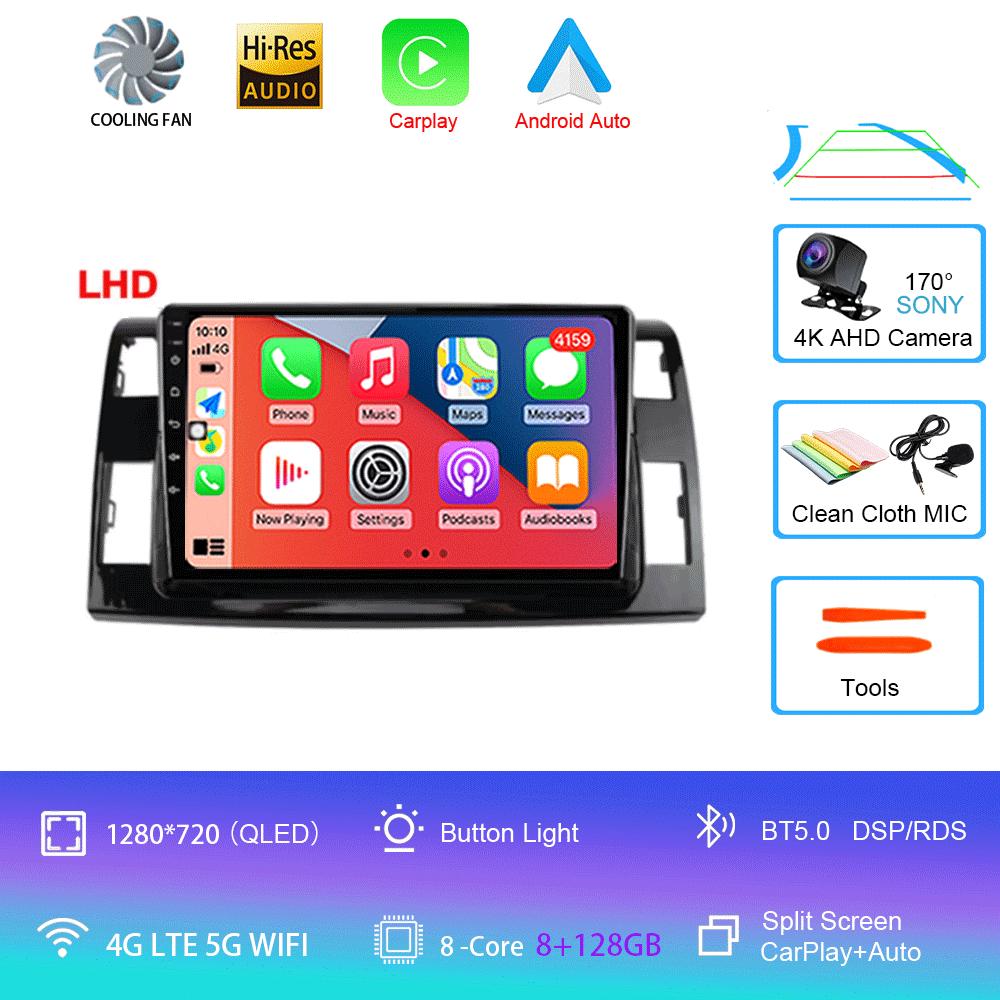 Android 14 For Toyota Previa 3 III XR50 Estima 2006 - 2019 Multimedia Blu-ray QLED Screen Navigation GPS No 2 Din Player
