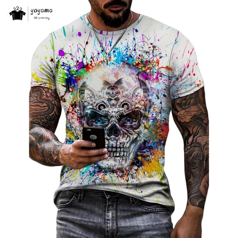 Animal Graphic T shirts Rooster Hero Print T-shirts for Men Funny 3D Print Fashion