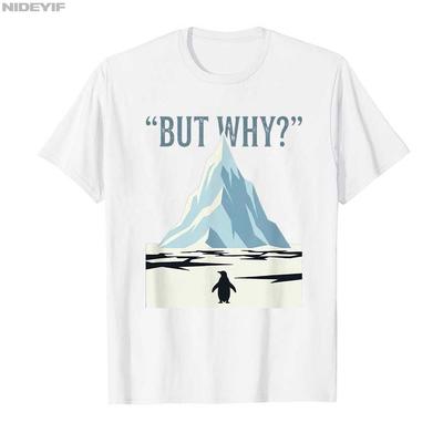 Trendy Nihilist Penguin But Why Arctic Snow Meme Philosophy Tshirt for Unisex Women 100 Cotton T Shirts Short Sleeve Tops
