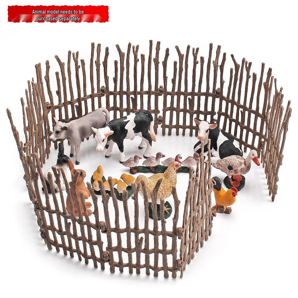 Cross-border Ranch Animal Farm Model Picket Fence Scene Decoration Ornaments