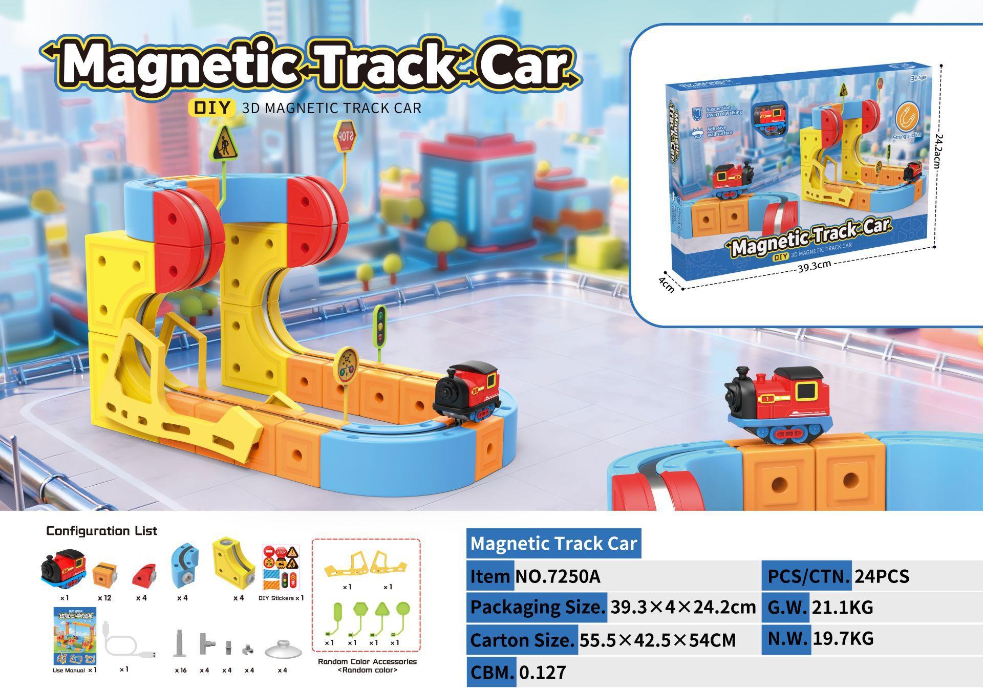 

Children S Educational Electric Magnetic Levitation Train Track Cube 3d Boy Diy Magnetic Assembly Toys Train Car Birthday Gifts 66 pcs