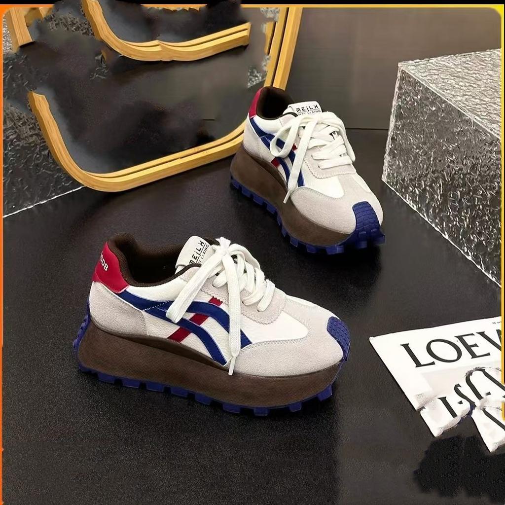 Hong Kong Style Platform Casual Shoes Autumn New Fashion Versatile New Straps Forrest Gump Shoes Women