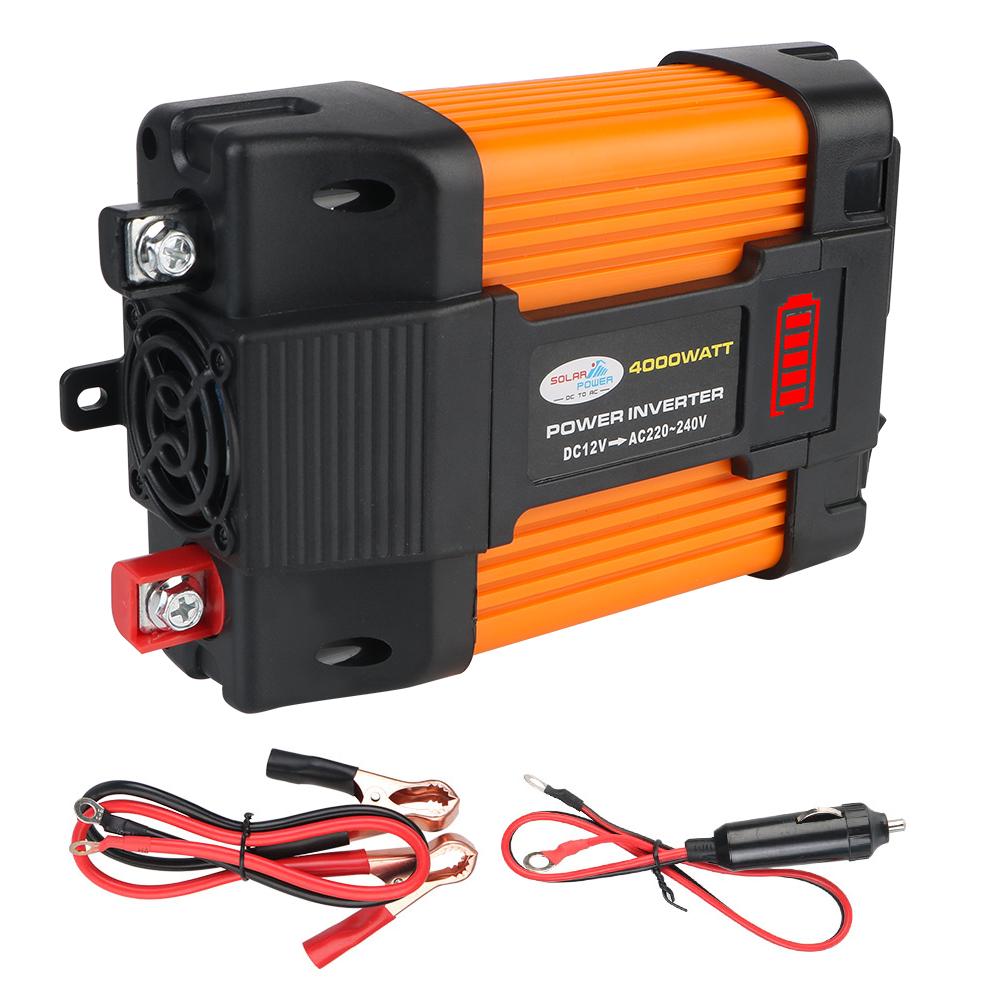 4000W 12V To 220V Voltage Converter Adapter Inverter LED Voltage Capacity Display Car Power Inverter Transformer Converter
