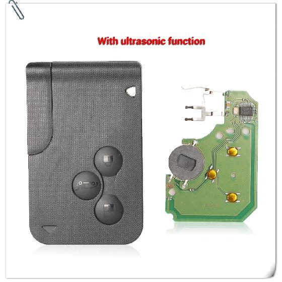 Jingyuqin 5pcs 3 Button 433Mhz ID46 PCF7947 Chip & Insert Small Blade Remote Smart Key Card for Renault Megane Scenic Grand