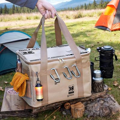 Camping Storage Box 30L Soft Tableware And Kitchenware Storage Box Foldable Organizer Bag For Stove Pots Bowls Camping Equipment