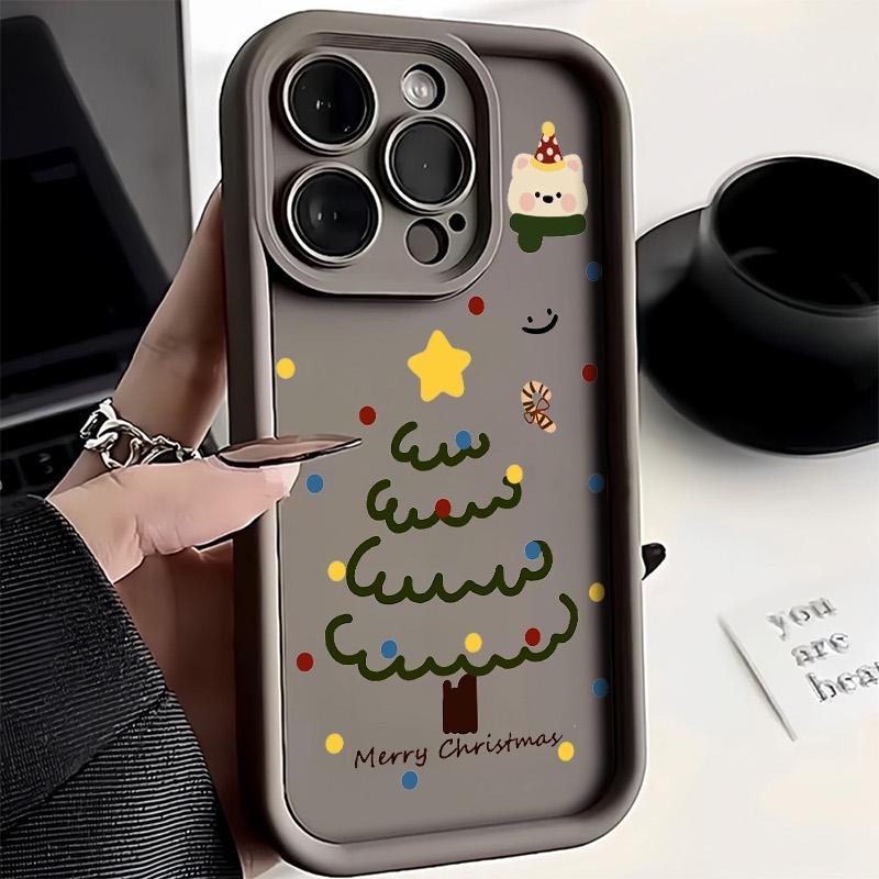 

Christmas Tree Bear Star Pattern Soft TPU Phone Case for Samsung Galaxy S21 S22 S23 S24 FE Plus S25 Ultra A15 A35 A54 A55 Cover Galaxy A35 5G