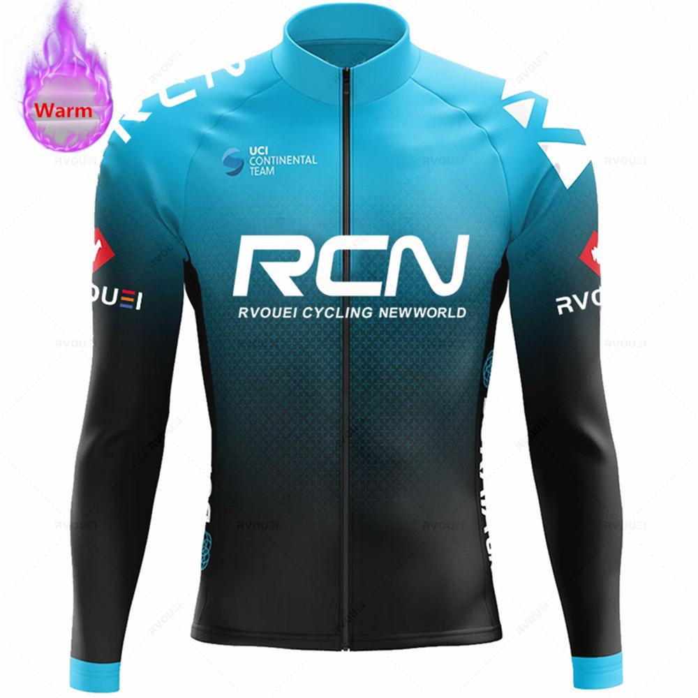 2026 Rcn Team Winter Thermal Fleece Cycling Jersey Set New MTB Bicycle Clothes Maillot Ropa Ciclismo Long Sleeve Bike Clothing