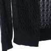Yohji Yamamoto Cárdigan de punto de manga larga de algodón 2 negro Sin botones Mujer Usado