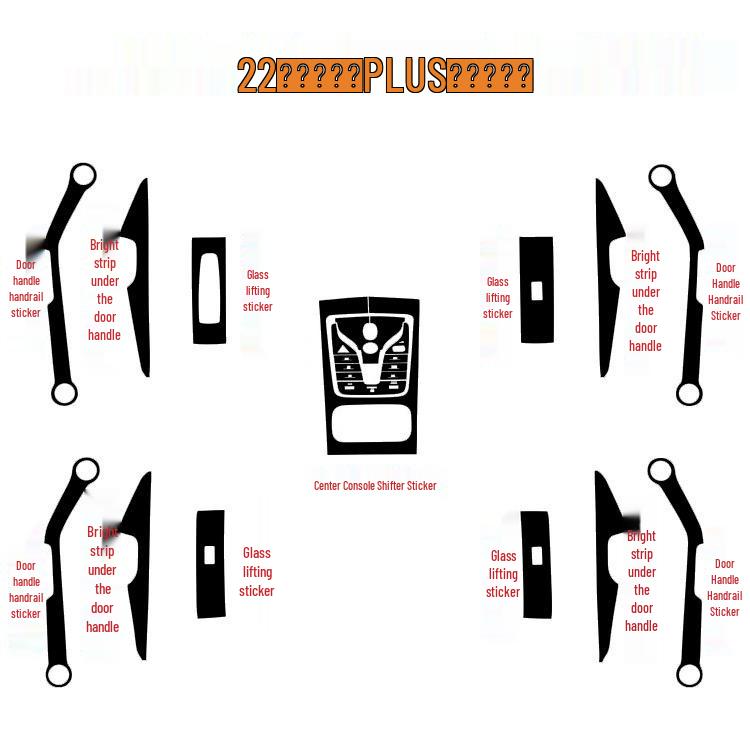 BYD Yuan Plus Console Sticker & Gear Shift Protection Film
