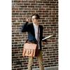 Large Real Goat Leather Vintage Brown Messenger Shoulder Laptop Bag Briefcase
