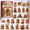 Christmas Countdown Calendar Animal Advent 2026, 2D Box with Kids Party Favors Acrylic Dog Pendants, Festive Tree Hanging Decor, Holiday Gift