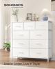 SONGMICS BELLAH Collection - Chest of Drawers, Storage Unit, Steel, for Bedroom, Closet, Hallway, Living Room, 9 Drawers, Modern