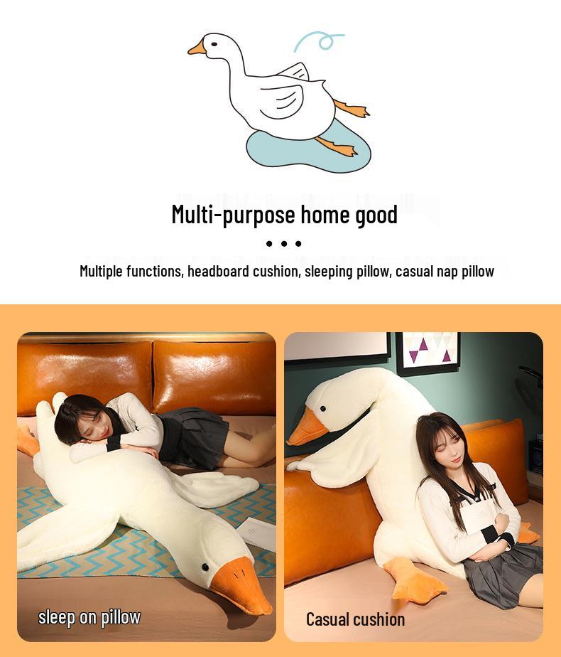 Big White Goose Plush Soothing Hug Pillow – Perfect Valentine's Day Gift