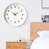 Japanese Silent Quartz Wall Clock - Modern Minimalist Solid Wood Design for Living Room