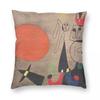 Joan Mir Surrealism Square Pillowcase Polyester Linen Velvet Pattern Zip Decor Pillow Case Sofa Seater Cushion Case