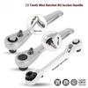 Offset Design Mini Ratchet Wrench Reversible Mechanism Hex Torque Wrench  Hand Repair