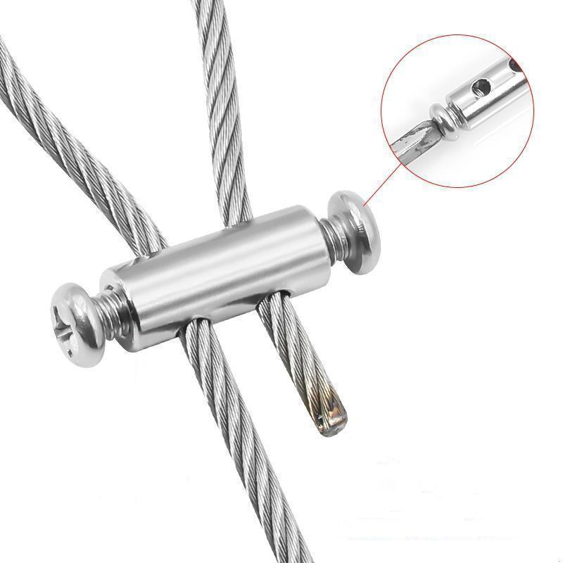 10/120pcs Stainless Steel Wire Rope Cable Clamp Waterproof Metal Copper Fixed Clips Cable Crimp Ring Sling Fastener Accessories