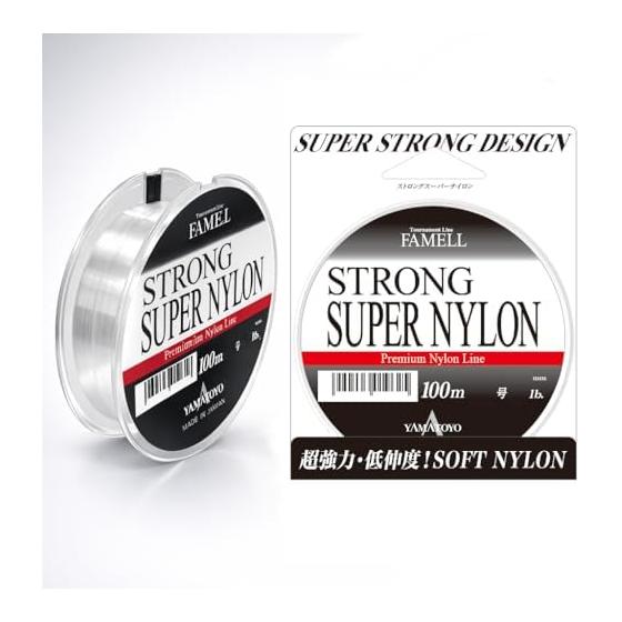 YAMATOYO super strong/low elongation nylon line FAMELL STRONG SUPER NYLON 100m clear size 0.3 (1.8lb)
