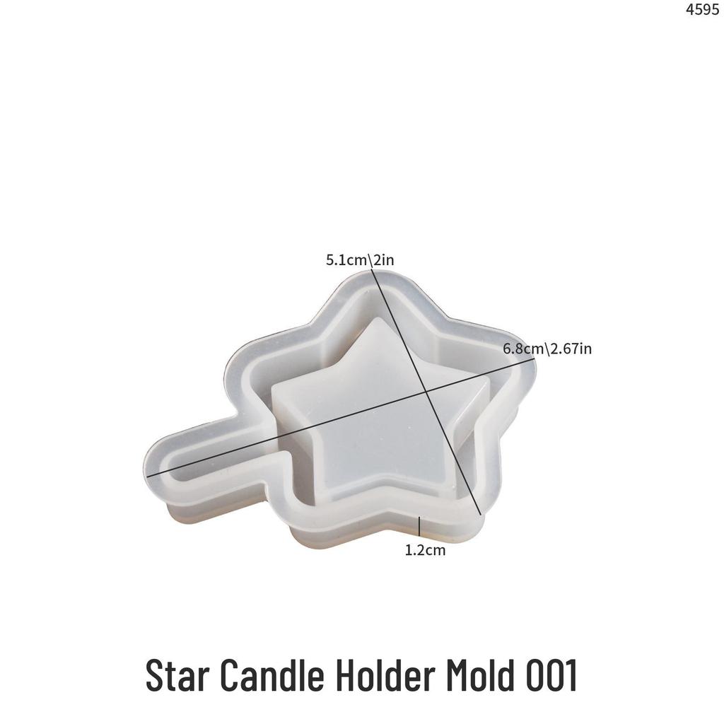 Poppy Crystal Epoxy Resin Heart & Star Sand Flow Silicone Mold Kit for DIY Keychains