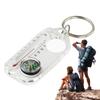 1pc Multifunction Mini Keychain Camping Compass Thermometer Outdoor Climbing Temperature Tester Survival Guiding Compass Tool