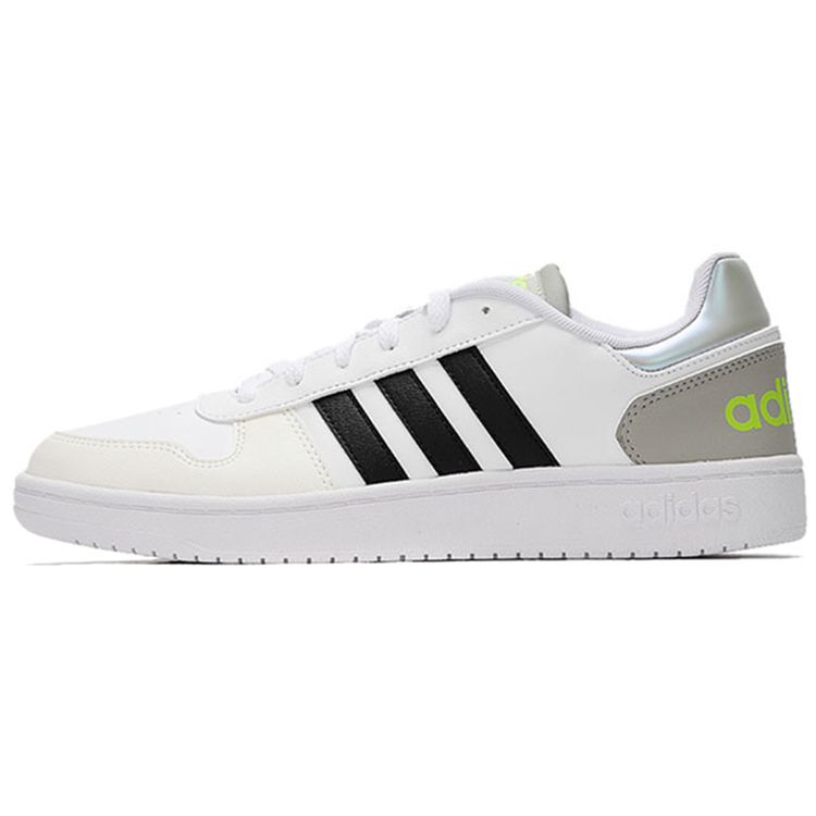 Adidas Neo Hoops 2.0 Non-Slip Shock Absorption Low-Top Skate Shoes Men Sneakers White Gray Black H01207