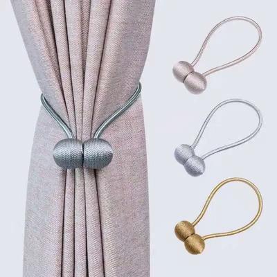 Lot de 2 crochets magnétiques pour rideaux, embrasses, clips de haute qualité, support de boucle pour rideaux, accessoires décoratifs pour la maison, en polyester