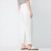 Elva' Island Women's White High-Waist Straight-Leg Casual Trousers