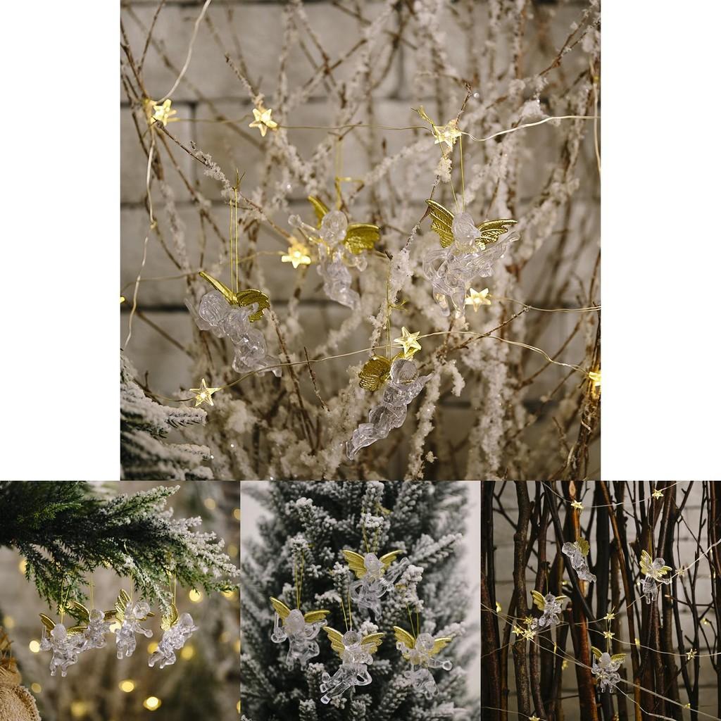 Exquisite 7cm Clear Angel Pendant For Joyful Christmas Tree And Decor Festive