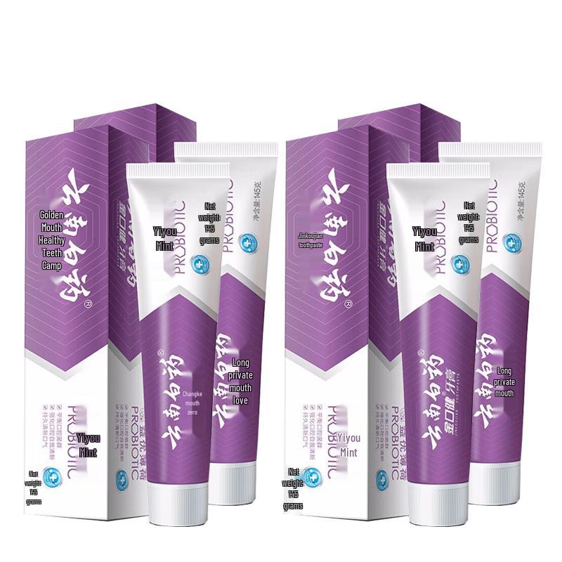 Yunnan Baiyao Jin Kou Jian Yi You Fresh Mint Toothpaste 4-Pack
