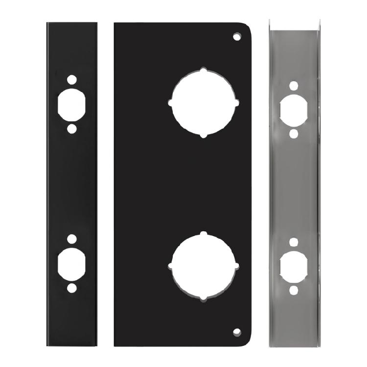 Stainless Steel Double Hole Security Plate For Reinforcing Entry Door Against Wear And Intrusion